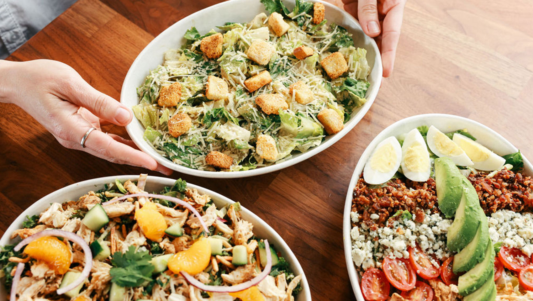Three salads at the Good Sport Charlottesville 
