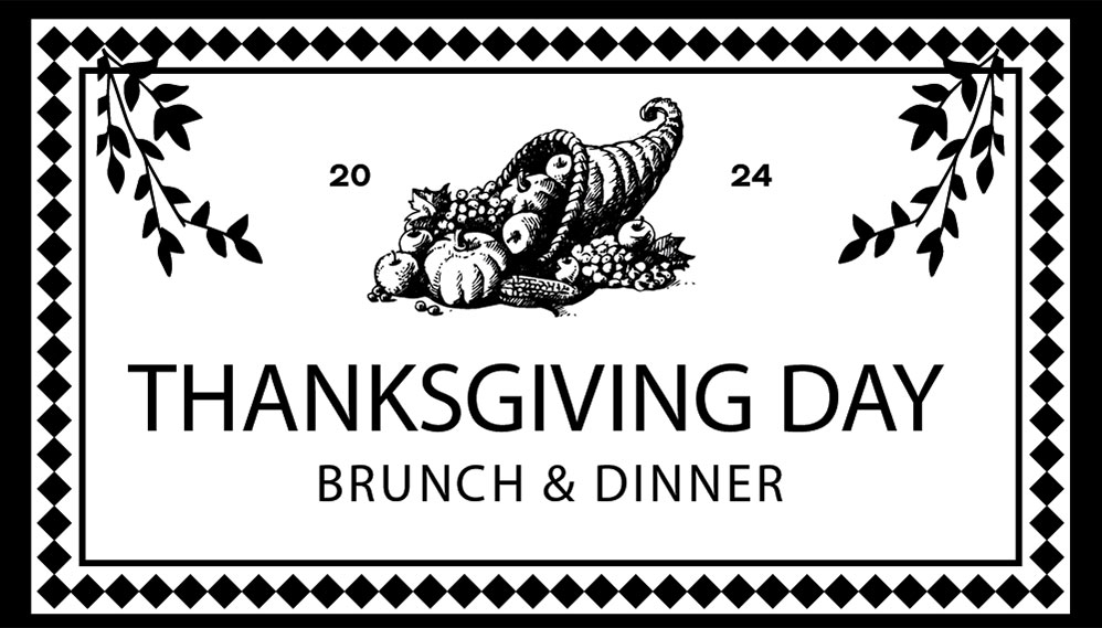 Graphic that says Thanksgiving Buffet