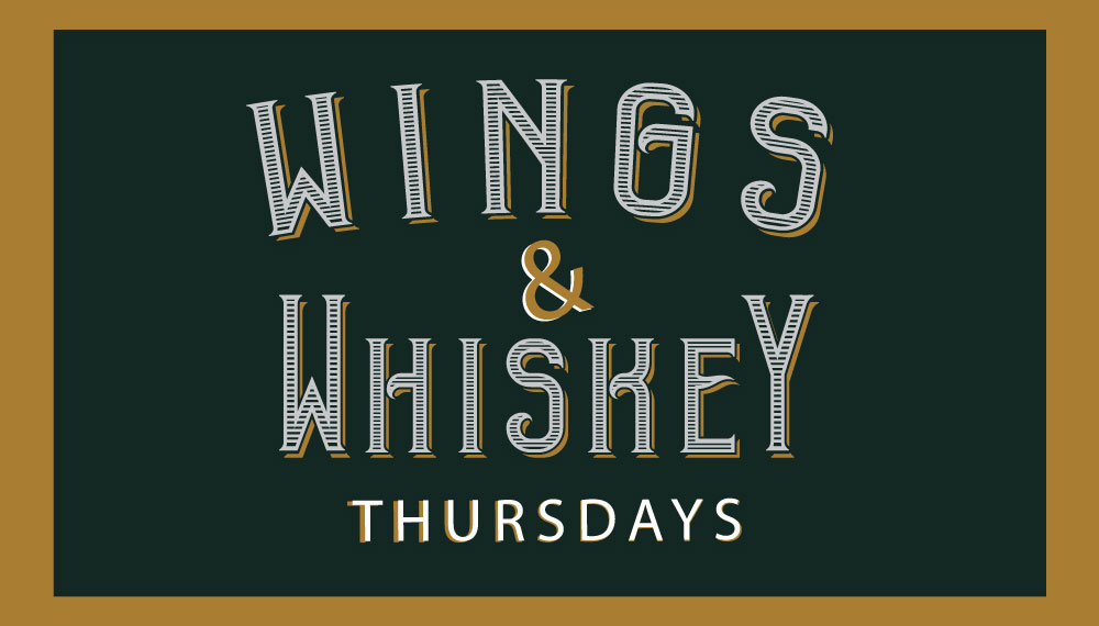 Wings and Whiskey Wednesday event poster