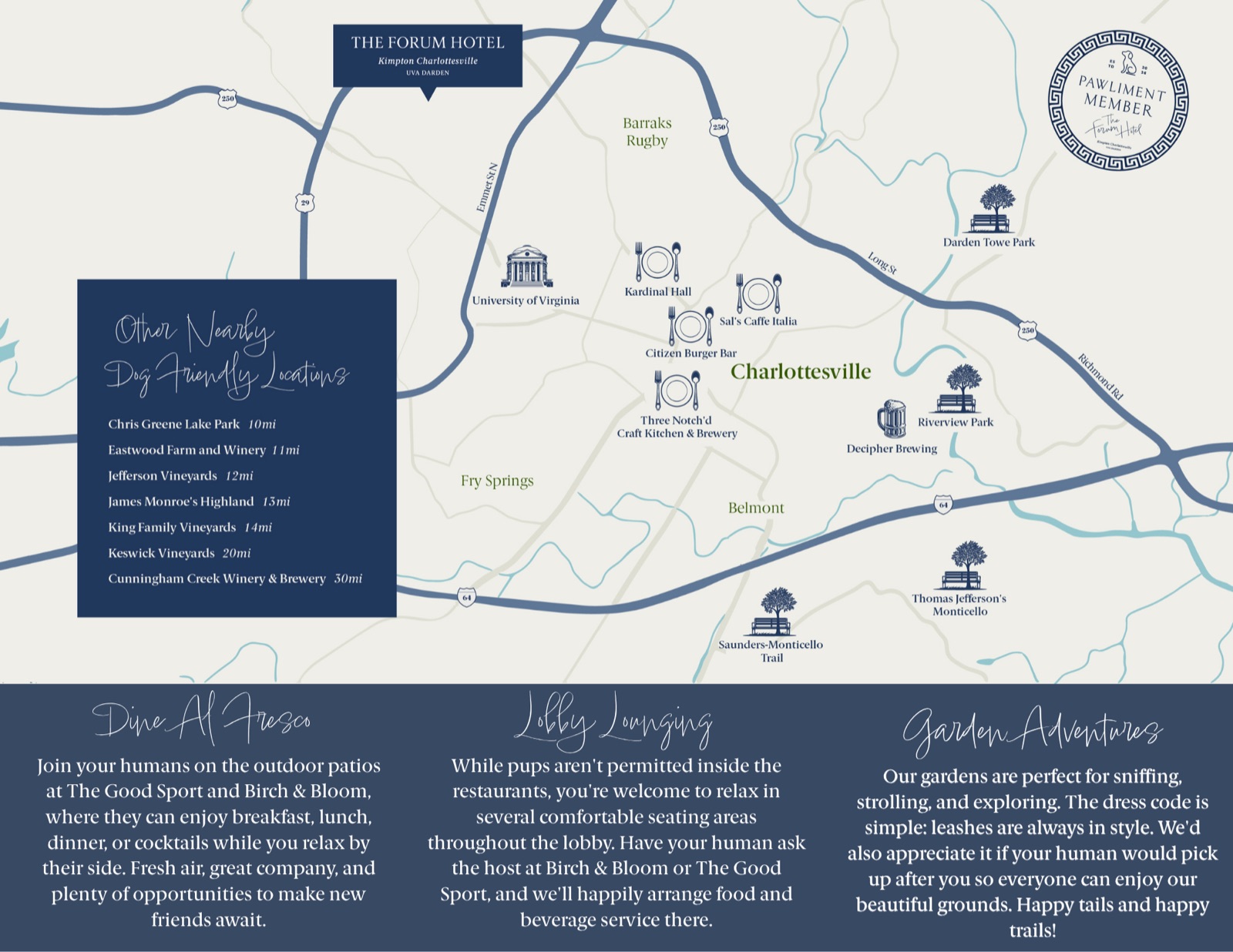 Dog-Friendly Locations map