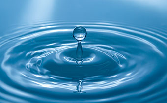 clear blue water droplet
